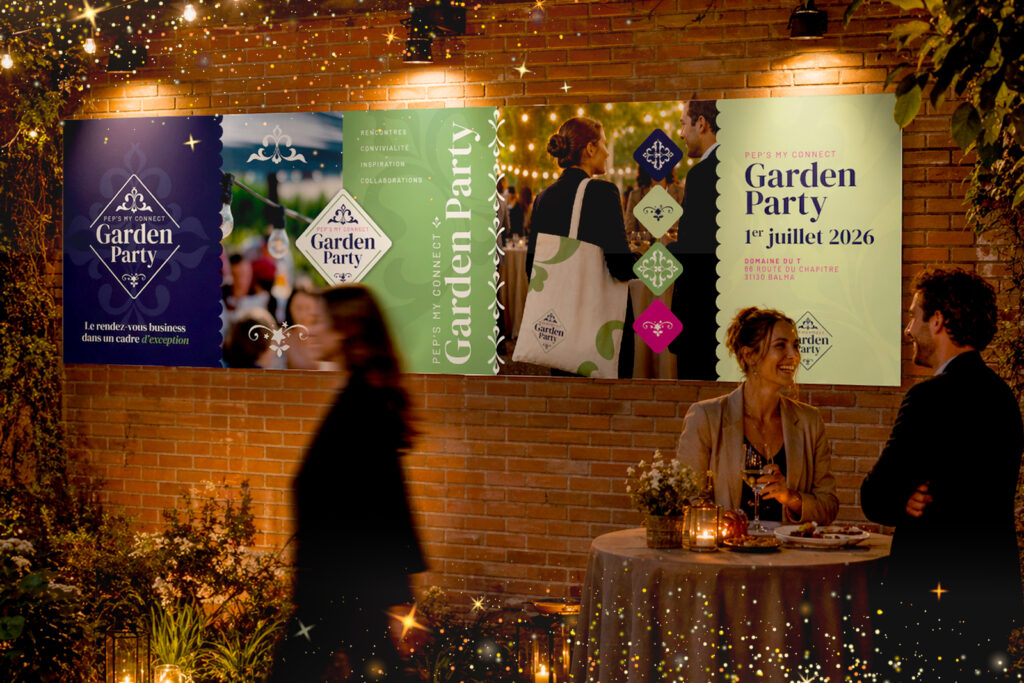 logo d'une garden party pour le club Pep's my connect